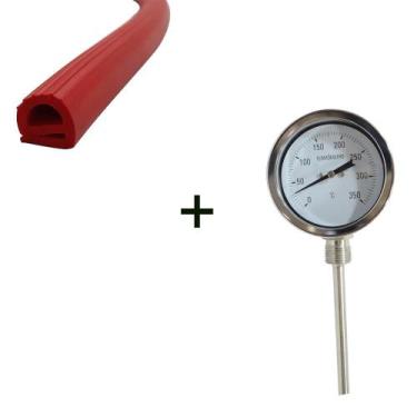 Imagem de Termômetro Inox 0/350 Vertical 10cm+ 2 Metros Perfil Tipo E - Armazém1