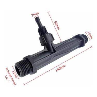 Imagem de Venturi Injetor Para Gerador Ozônio Conexão 1 2 Ou 3 4, 1/2