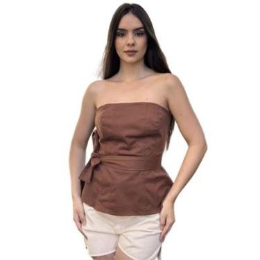 Imagem de Blusa Tomara Que Caia Com Faixa Amarração Colcci-Feminino