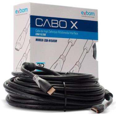 Imagem de Cabo Hdmi 15 Metros 2.0 Ethernet  Full Hd 4K 1080p 15 Mts - Exbom