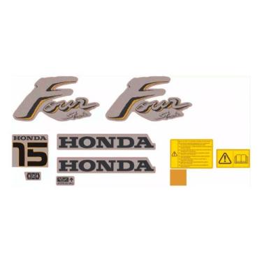 Imagem de Kit 10 Adesivos Compatível Motor de Popa Honda 15HP Four - SPTS