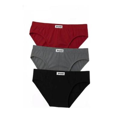 Imagem de Kit 3 Cuecas Slip 100% Algodão Adulto Nawes N02 Casapaula, Sortidas, P