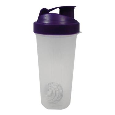 Imagem de Coqueteleira Shake com Mosquetão Roxo 600ml CBRN09275 - COMMERCE BRASI