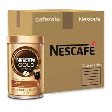 Imagem de Café Solúvel Nescafé Gold Espresso Suave 12 Latas 100g