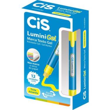 Imagem de Caneta Marca Texto GEL CIS Lumini Amarela CX.C/12 - Sertic