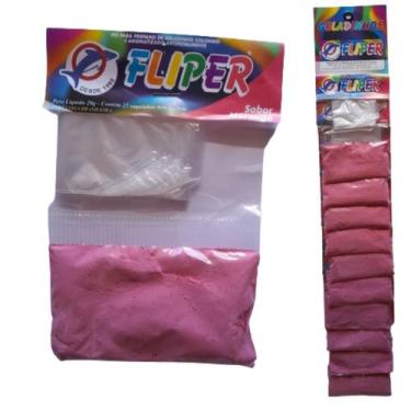 Imagem de Kit geladinho fliper cremoso 1 cartela c 10 unidades morango