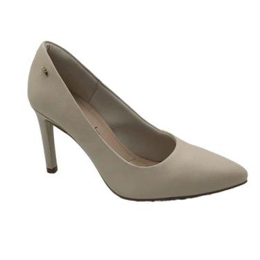 Imagem de Sapato Dakota Scarpin Couro Salto Fino Aveia 5051, Bege, 36