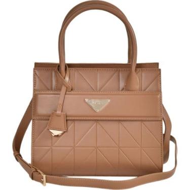 Imagem de Bolsa Feminina Média Tote Transversal Matelassê Geométrico B1-164 Via 