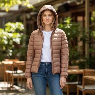 Imagem de Jaqueta Feminina Bobojaco Puffer Com Capuz Nylon De Frio - SOPHIA MODA