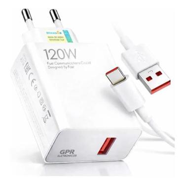 Imagem de Carregador Celular 120w Rapido Compatível Xiaomi Poco X5 X6 X7 Pro Xia