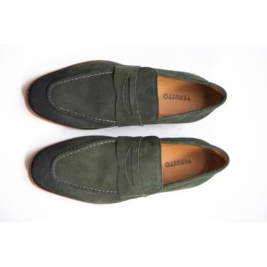 Imagem de Sapato Masculino Pelica Azul Nobuck 641078 - Venusto