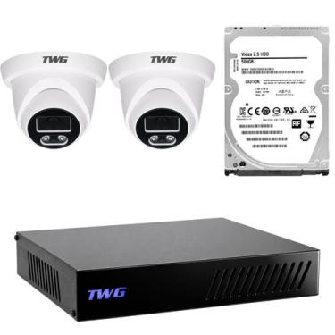 Imagem de Kit cftv 2 cameras dome 2mp 20m star plus dvr 4 canais hd sem cabeamen