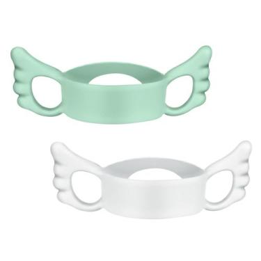 Imagem de Alças de silicone para mamadeira Aolso 2 peças, bocal largo