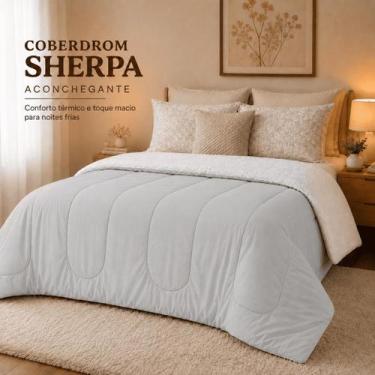 Imagem de Coberdrom Edredom Sherpa Casal Dupla Face Grosso Macio - - Arte & Cazz