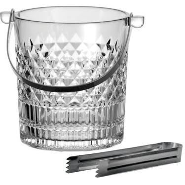 Imagem de Balde de gelo Esplanada c/ pinça cristal 1L -L Hermitage - L'Hermitage