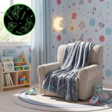 Imagem de Cobertor manta infantil brilha no escuro 2x1,50 varias estampas - sulm