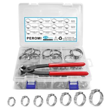 Imagem de Braçadeiras de ouvido PEROMI 210PCS de aço inoxidável 304 com pinça 6-