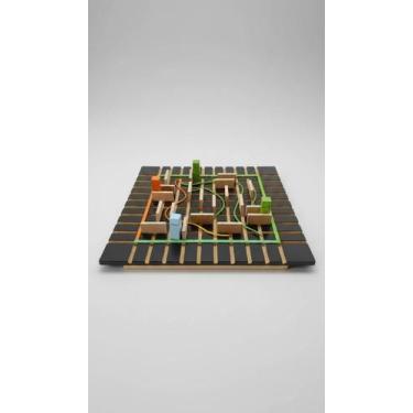 Imagem de Jogo de Tabuleiro Bloqueio Madeira Estratégia - Congratulations Store