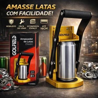 Imagem de Amassador de latas de aço com abridor de garrafas para paredes de até 