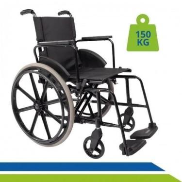 Imagem de Cadeira de Rodas Dobrável Ortomobil MA3F Até 150kg Reforçada Confortáv