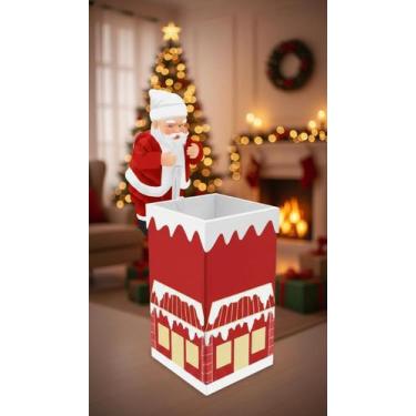 Imagem de Enfeite Papai Noel Musical Na Chaminé Com Movimento - Congratulations 