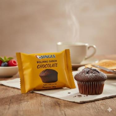 Imagem de Bolinho de Chocolate - Cx com 40un de 40g - Bolinhos Marca Single - Mi
