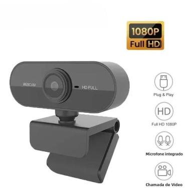 Imagem de Webcam USB Rotativa Com Microfone Para Chamadas De Vídeo E Conferência