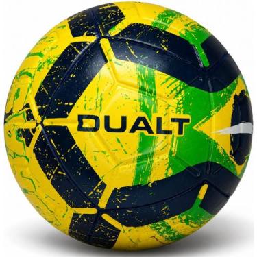Imagem de Bola Campo Dualt Brasil Oficial Futebol Campo Treino Jogo, Verde e ama