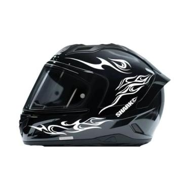 Imagem de Conjunto De Adesivos Para Capacete De Moto Com Textura De Chamas Retrô