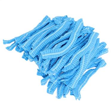 Imagem de Touca de banho descartável, touca de rede descartável macia não tecida para centro de spa de hotel para salão de beleza