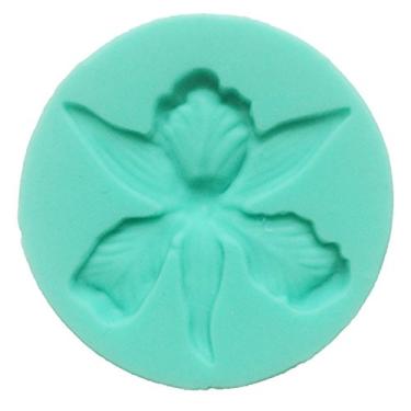 Imagem de Sugarcraft Orquídea molde de silicone para confeitar doces, pasta de açúcar antiaderente, manteiga, resina, argila de polímero, pasta de goma, cera, vela, molde de sabão, diâmetro 6,4 cm de espessura 1 cm