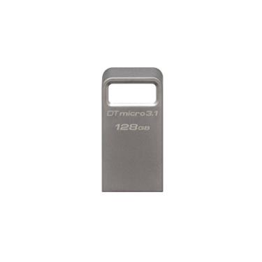 Imagem de Pen Drive USB 3.1 Kingston DTMC3/128GB Datatraveler Micro 3.1 128GB Prata Metal