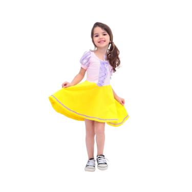 Imagem de Vestido Infantil Magia Rosa e Amarelo - comfy - quimera kids
