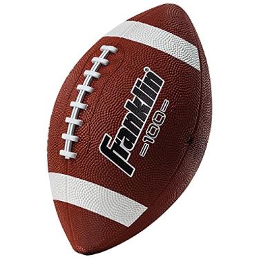 Imagem de Bola de futebol americano Franklin Sports - Grip-Rite 100, marrom/branco