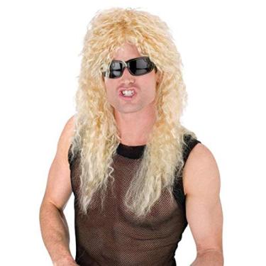 Imagem de Fun World Peruca masculina Head Banger Acessório de fantasia, Dourado, standard