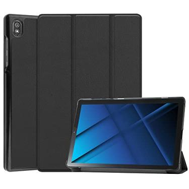 Imagem de Kepuch Couro-PU Capas Bolsas Estojos para Lenovo Tab 6 2021 10.3" - Preto