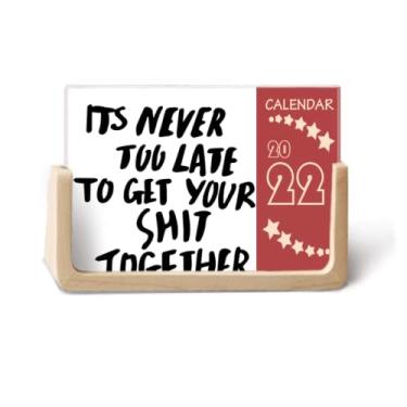 Imagem de Agenda de mesa com citação Get Your Together 2022 para 12 meses