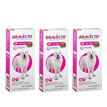 Imagem de Bravecto Anti Pulgas e Carrapatos - Comprimido mastigável 1400 mg - Para cães com 40-56kg - Pack com 3 Unidades