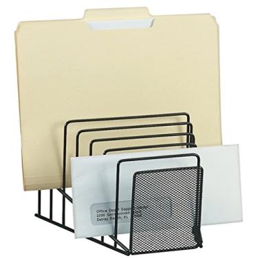 Imagem de 1 ralador de arquivos de mesa Incline Office, separador de passo de malha com fio preto