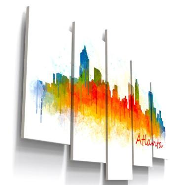 Imagem de Quadros Decorativos Atlanta Abstrato Sala Quarto 
