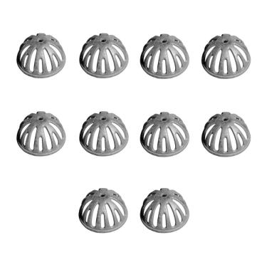 Imagem de Kit 10 Ralos Semi Esférico Tipo Abacaxi 75mm 3 Pol Diâmetro