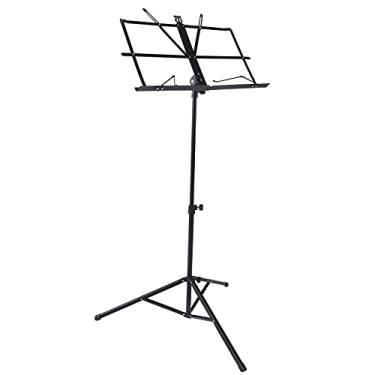 Imagem de Prateleira de música portátil, fivela de alça de suporte de partitura pequena para uso familiar para iniciantes(Preto)