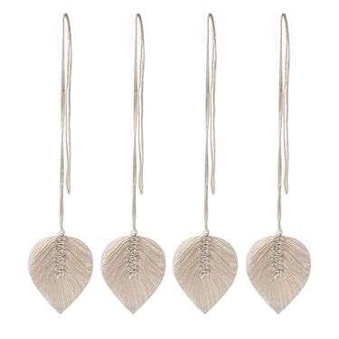 Imagem de Cortina de macramê com 4 unidades em forma de cortina trançada para sala de estar cortina de janela de retenção para sala de casa decoração de quarto, 08