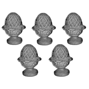 Imagem de Kit 5 Pinhas Ferro Fundido N03 Pra Grade Portão Sacada Muro