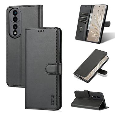 Imagem de YUNCHAO Caixa de telefone Para honra 70 Pro Azns Skin Feel Texture Flip Leather Case capa para celular