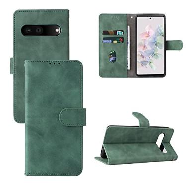 Imagem de For Google Pixel 7 Pro Skin Feel Magnetic Flip Leather Phone Case