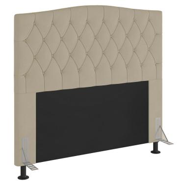 Imagem de Cabeceira Estofada Box Casal Queen Size 160cm Com Frame Bege
