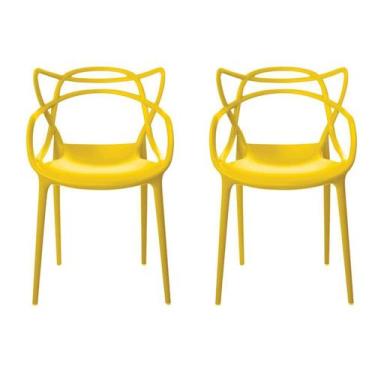 Imagem de Conjunto De 2 Cadeiras Allegra Amarela - Rivatti
