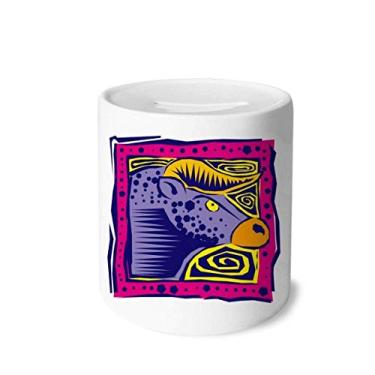 Imagem de DIYthinker Constellation Taurus Mexicon Culture Engraving Money Box Saving Banks Ceramic Coin Case Kids Adults