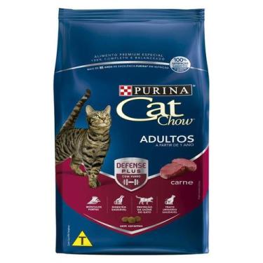 Imagem de Ração Nestlé Purina Cat Chow Para Gatos Adultos Sabor Carne - 2,7Kg